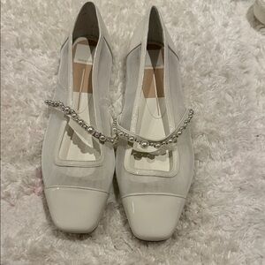 Dolce vita Elegant White Women's Shoes with Pearl Detail
